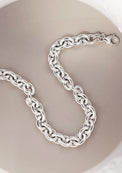 Mega Chunky Chain Halsband kedja, silver 14 mm - Mila Silver