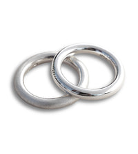 Mila Combo Ring stack 4 mm ringar Frost/Polished - Mila Silver