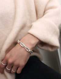 Anchor Chunky Chain bracelet, silver