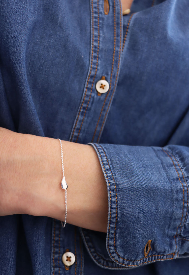 Mini Drop Armband silver