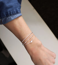 Box Chain Armband, silver