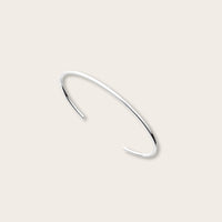 Plain Round Cuff Thin, armband silver