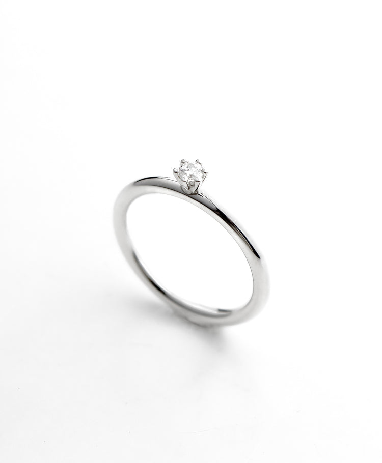 Julie Vigselring / Förlovningsring, diamant 0,10 ct. - Mila Silver