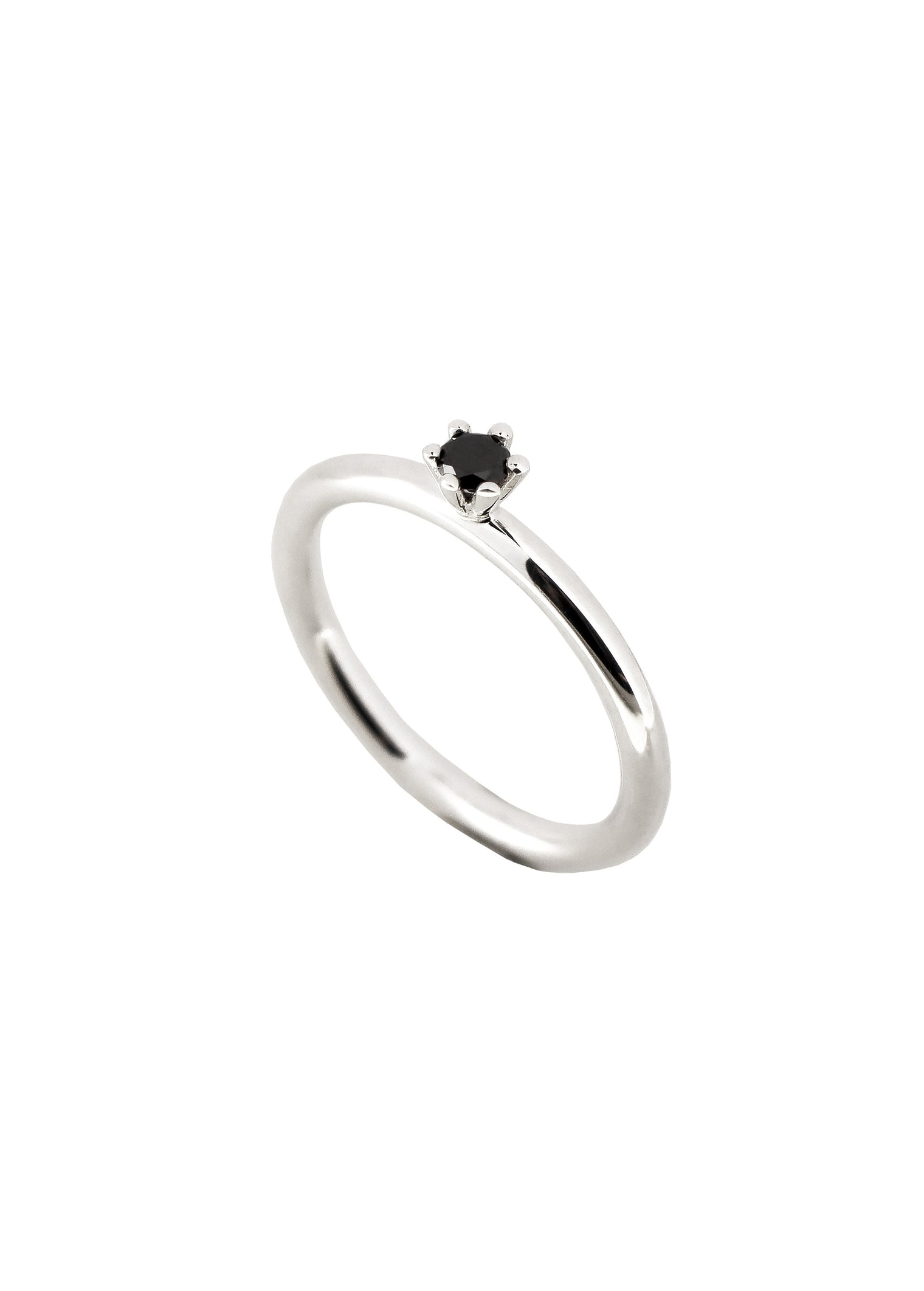 Julie Diamond silver ring | Black diamond 0.10 ct