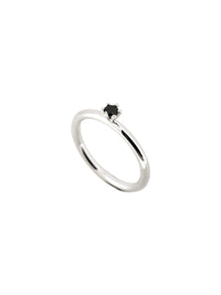 Julie Wedding / Engagement Ring, Black Diamond Ring 0.10 ct