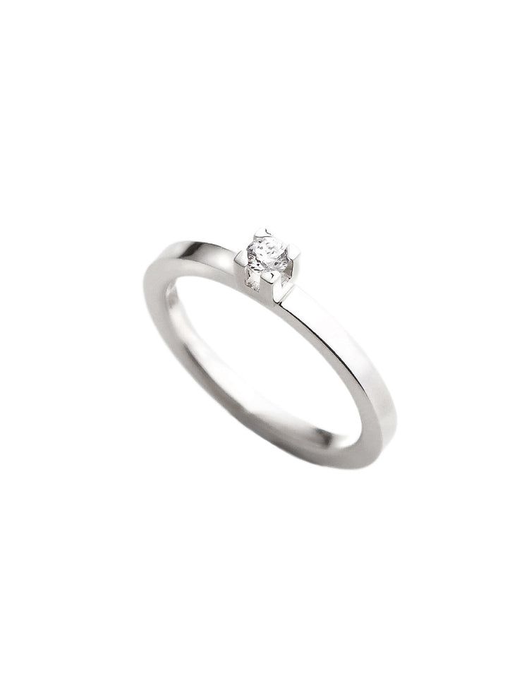 Monet Vigselring / Förlovningsring, diamant 0,10 ct. - Mila Silver