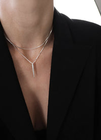 Culminer Choker Necklace, silver