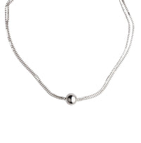 Box Chain Choker Halsband, silver - Mila Silver