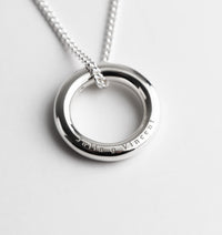 YOUR WORD Necklace, Engraved optional text, Chain