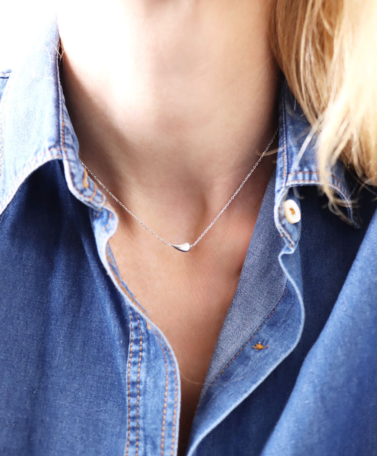 Drop Mini Silver Necklace