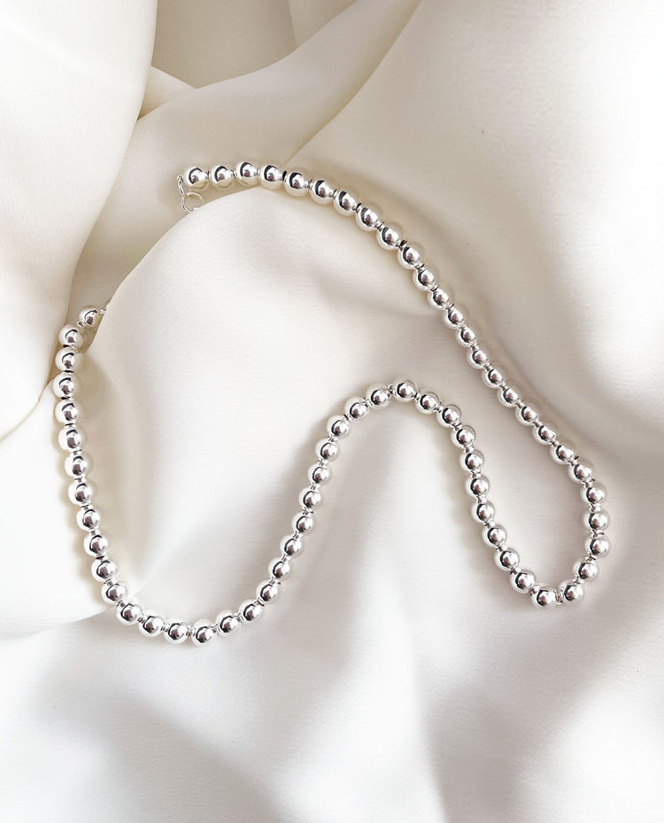 Silver Pearl Halsband, silver