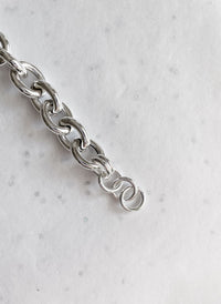 Chunky Chain Armbandkette, Silber 12 mm