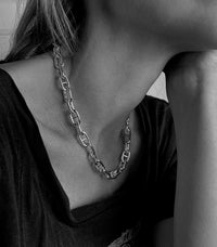 Anchor Chunky Chain Necklace, silver