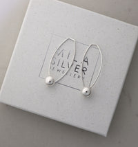 Happy Bow Silver Earrings