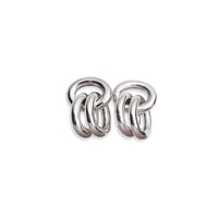 Chunky Chain Earrings, 12 mm, silver