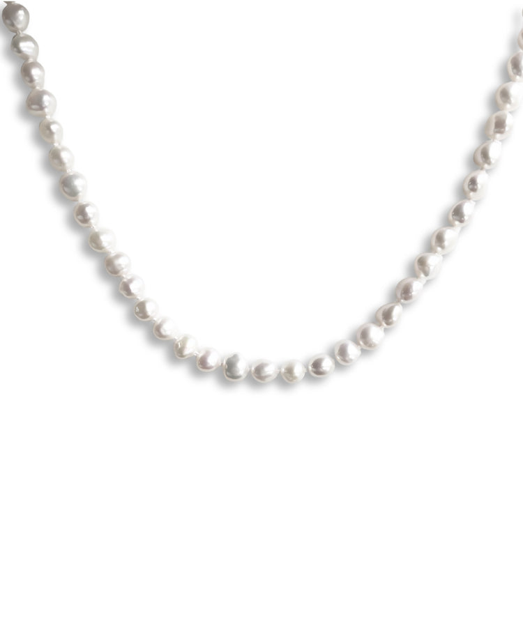 Pearl necklace, Baroque pearls, medium