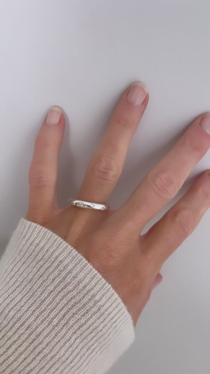 Noelle Star Vigselring / Förlovningsring | Diamantring, silver