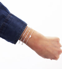 Mini Drop Armband silver