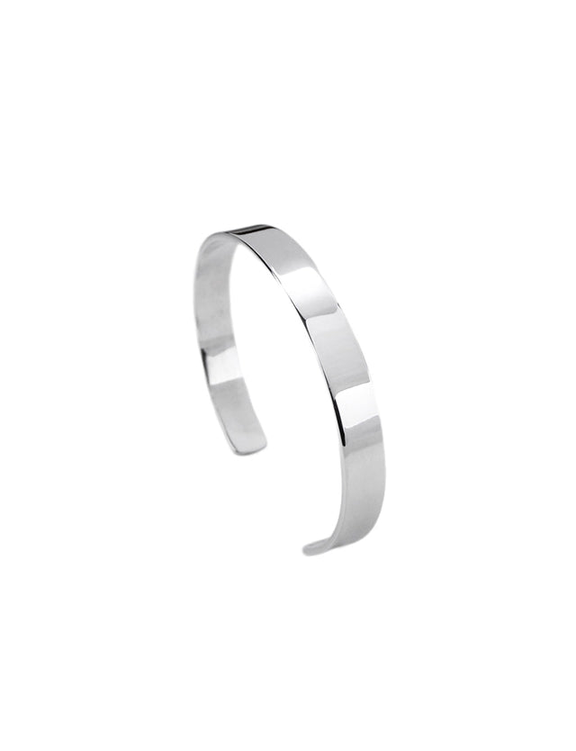 MILA MAN Plain Cuff silver, blankt - Mila Silver