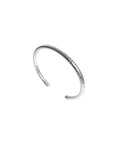 PLAIN ROUND Cuff armband, hamrat silver - Mila Silver